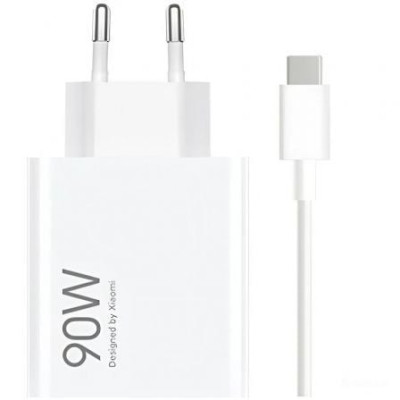 Cargador de Pared GaN Xiaomi 90W HyperCharge Combo (Type-A)/ 1xUSB + Cable USB Tipo-C/ 90W | Cargadores +60W