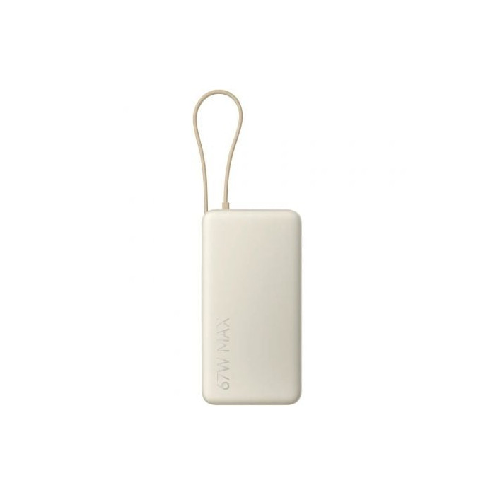 Powerbank 20000mAh Xiaomi 67W Power Bank Integrated Cable/ 67W/ Beige/ Incluye Cable USB Tipo-C | Powerbanks