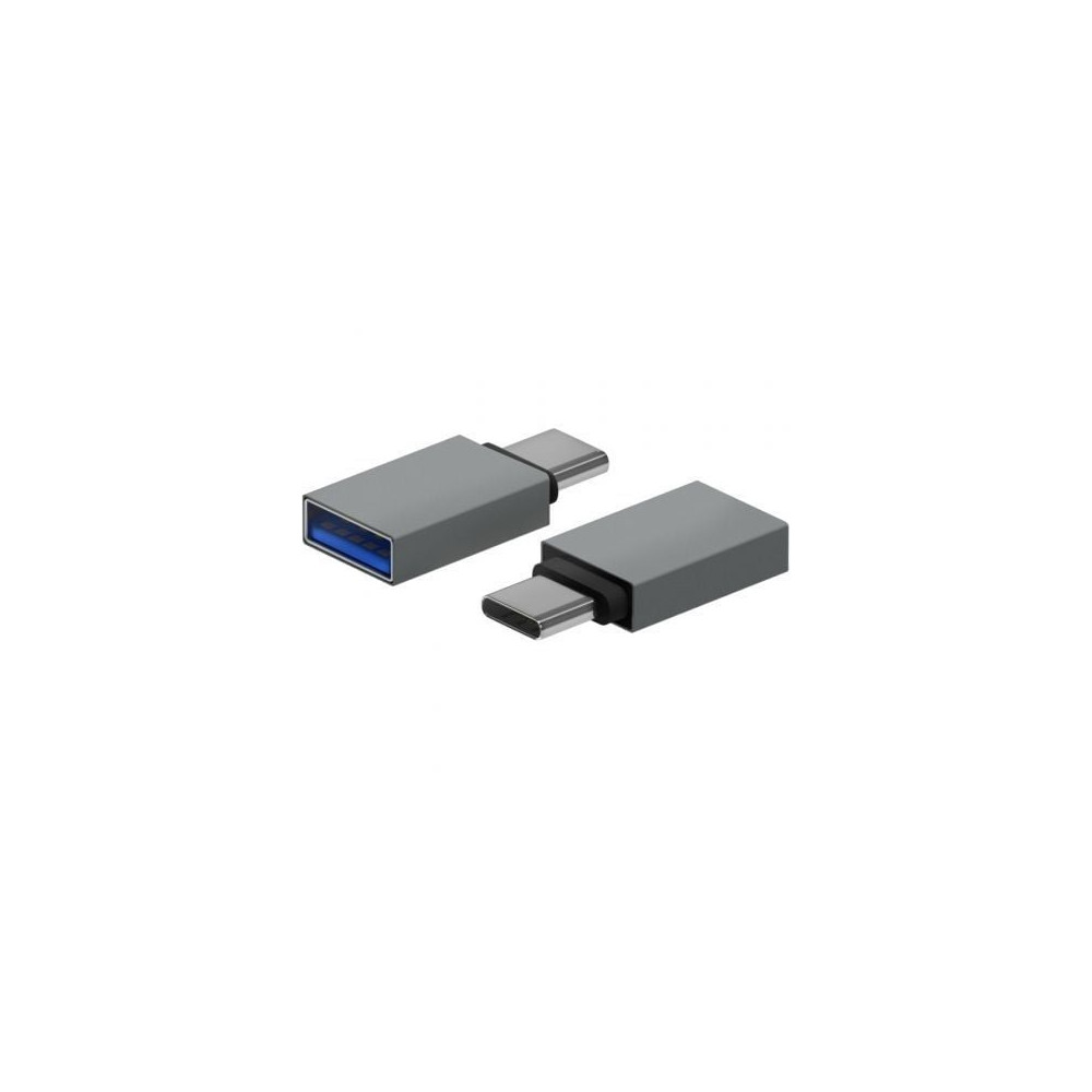 Adaptador USB 3.2 Aisens A108-0718/ USB Hembra - USB Tipo-C Macho/ Gris | USB