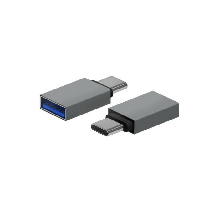 Adaptador USB 3.2 Aisens A108-0718/ USB Hembra - USB Tipo-C Macho/ Gris | USB