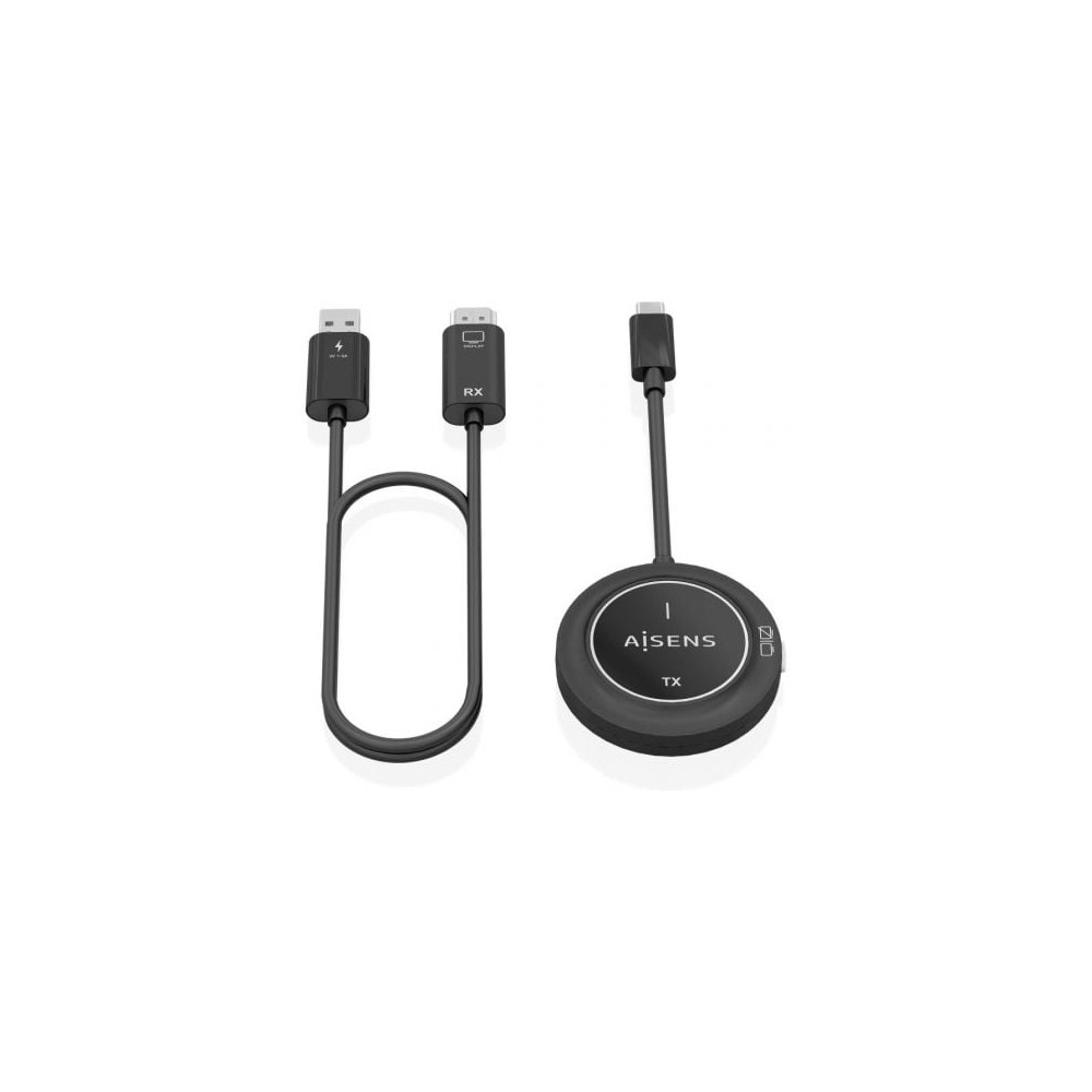 Adaptador/Transmisor de vídeo inalámbrico USB Tipo-C - HDMI Aisens ASWL-H2KC30M003-BK | Vídeo Inalámbrico