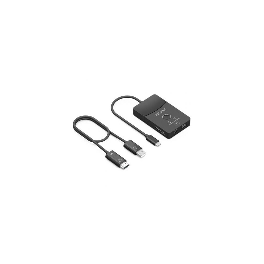 Adaptador/Transmisor de vídeo inalámbrico USB Tipo-C - HDMI Aisens ASWL-H2KDC30M05-BK/ 100W | Vídeo Inalámbrico