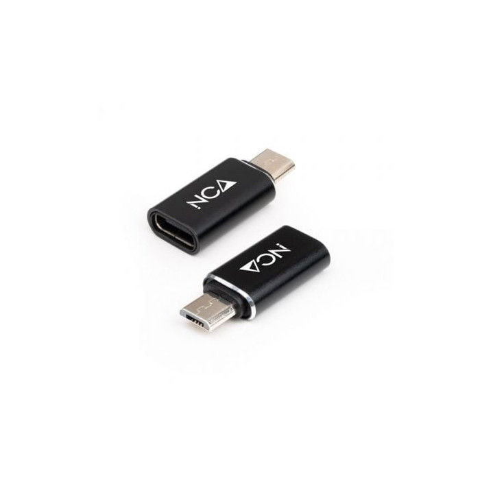 Adaptador Nanocable 10.02.0014/ MicroUSB Macho - USB Tipo-C Hembra | USB