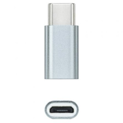 Adaptador Nanocable 10.02.0011/ USB Tipo-C Macho - MicroUSB Hembra | USB