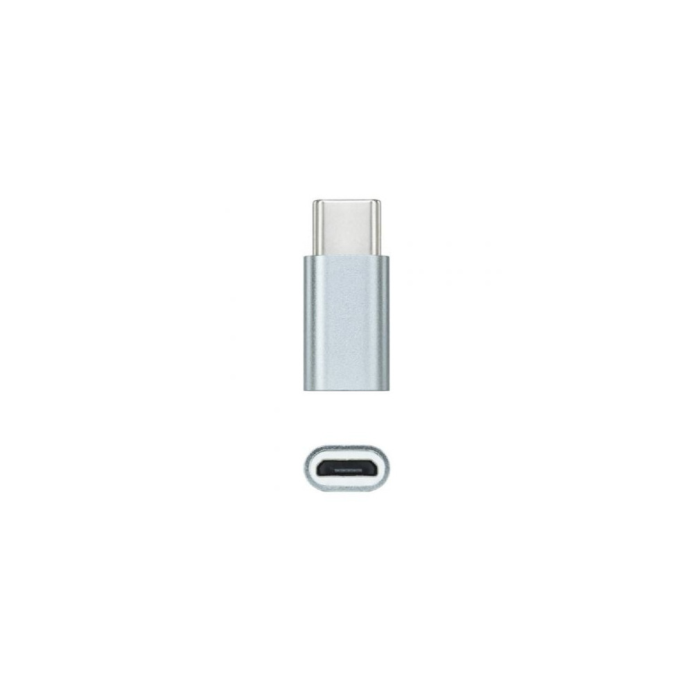 Adaptador Nanocable 10.02.0011/ USB Tipo-C Macho - MicroUSB Hembra | USB