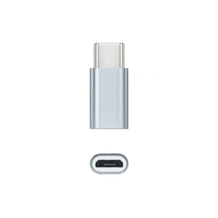 Adaptador Nanocable 10.02.0011/ USB Tipo-C Macho - MicroUSB Hembra | USB