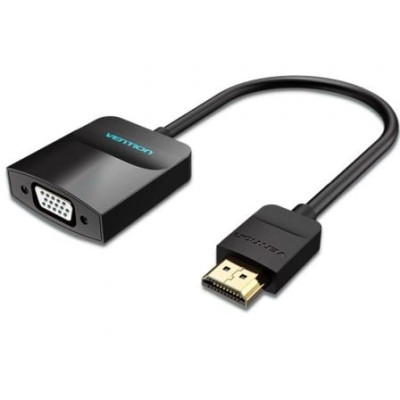 Conversor Vention 42444/ HDMI Macho - VGA Hembra/ Jack 3.5 Hembra/ 15cm/ Negro | HDMI