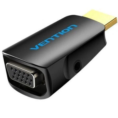 Adaptador Conversor Vention AIDB0/ HDMI Macho a VGA Hembra/ Audio Jack 3.5mm | HDMI
