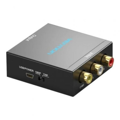 Convertidor RCA a HDMI Vention AEFB0/ RCA Hembra - HDMI Hembra - MiniUSB Hembra | HDMI