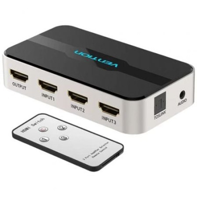 Duplicador HDMI Vention AFJH0/ 3x HDMI Hembra - HDMI Macho / 1x Audio | HDMI