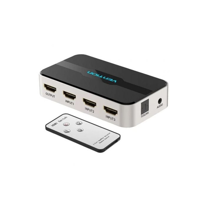 Duplicador HDMI Vention AFJH0/ 3x HDMI Hembra - HDMI Macho / 1x Audio | HDMI