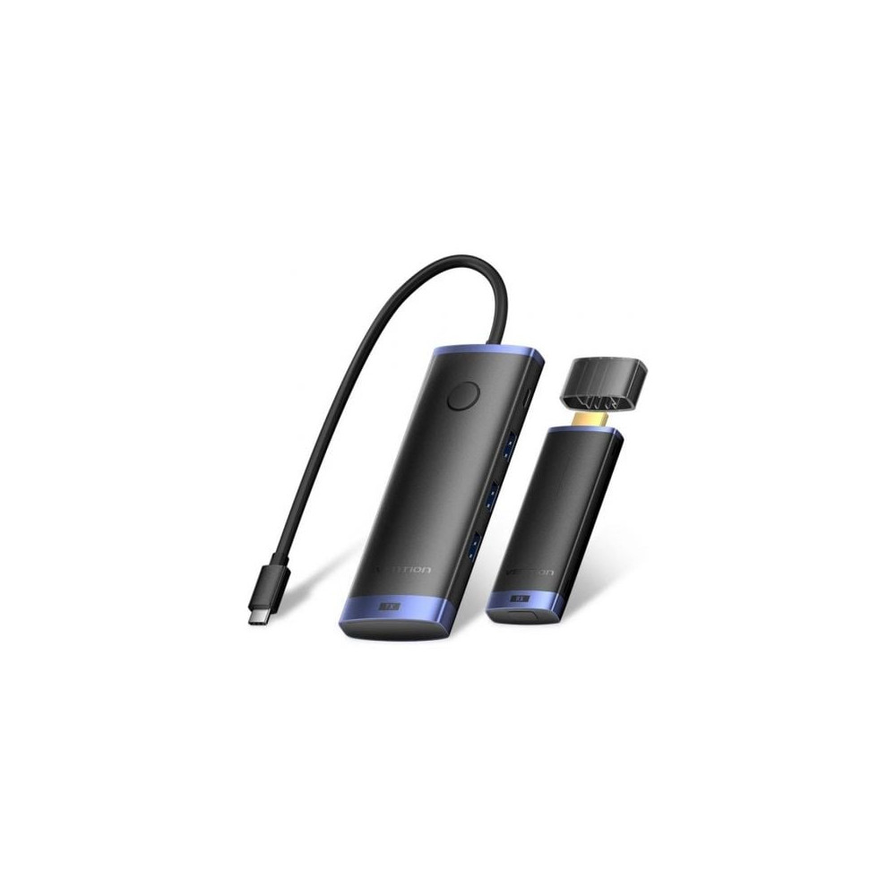 Adaptador/Transmisor de vídeo inalámbrico USB Tipo-C 3.2 - HDMI Vention TPVBB/ 60W | Vídeo Inalámbrico