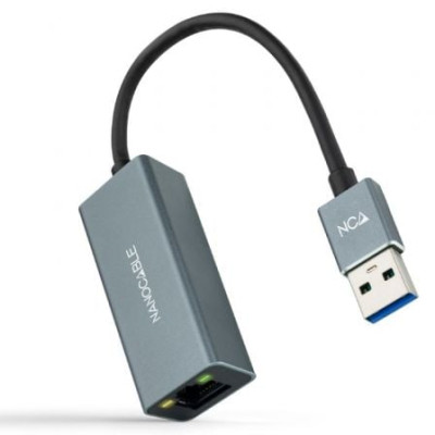 Adaptador USB 3.0 - RJ45 Nanocable 10.03.0405/ 1000Mbps | USB