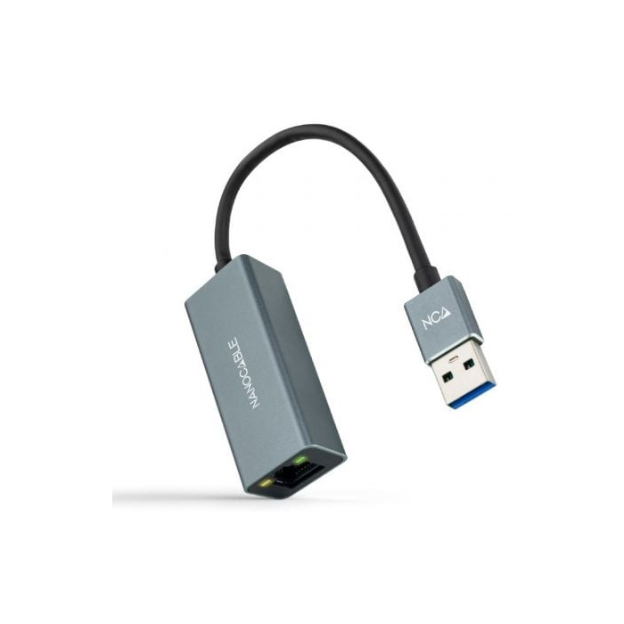 Adaptador USB 3.0 - RJ45 Nanocable 10.03.0405/ 1000Mbps | USB