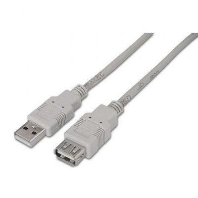 Cable Alargador USB 2.0 Aisens A101-0014/ USB Macho - USB Hembra/ Hasta 2.5W/ 60Mbps/ 3m/ Beige | USB