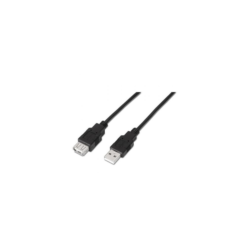 Cable Alargador USB 2.0 Aisens A101-0017/ USB Macho - USB Hembra/ Hasta 2.5W/ 60Mbps/ 3m/ Negro | USB