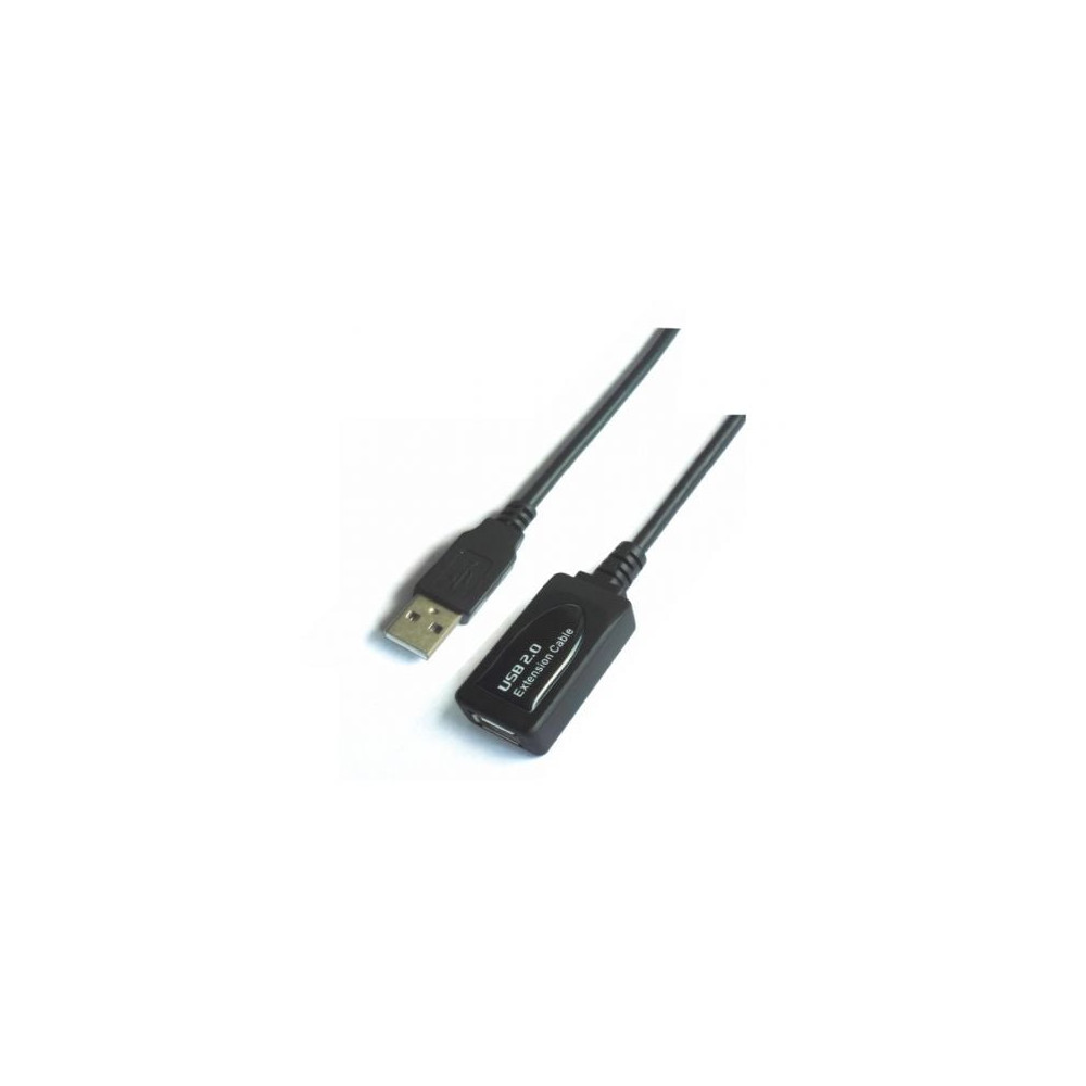 Cable Alargador USB 2.0 Aisens A101-0019/ USB Macho - USB Hembra/ Hasta 2.5W/ 60Mbps/ 10m/ Negro | USB