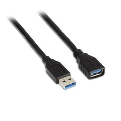 Cable Alargador USB 3.0 Aisens A105-0041/ USB Macho - USB Hembra/ Hasta 9W/ 625Mbps/ 1m/ Negro | USB