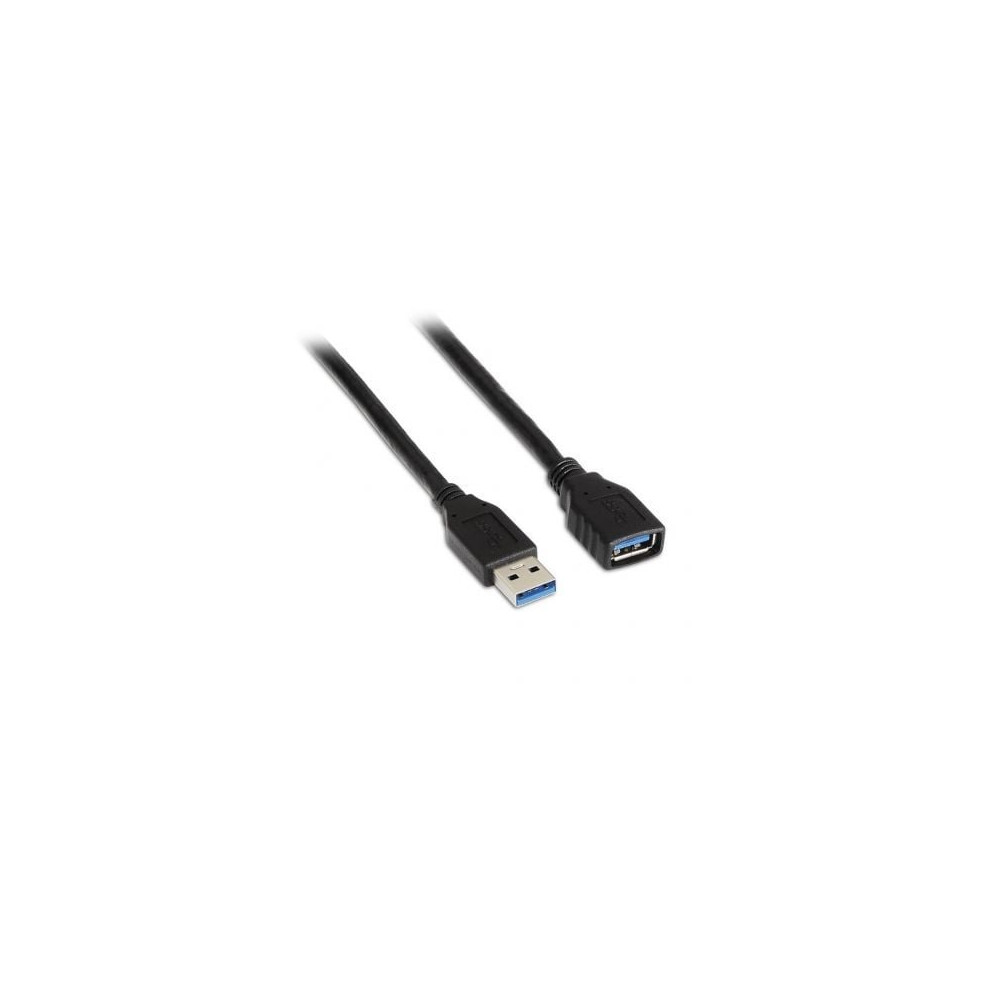Cable Alargador USB 3.0 Aisens A105-0041/ USB Macho - USB Hembra/ Hasta 9W/ 625Mbps/ 1m/ Negro | USB