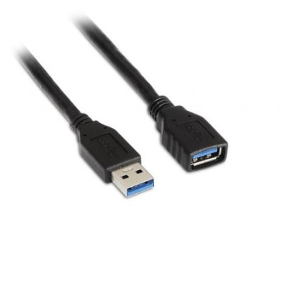 Cable Alargador USB 3.0 Aisens A105-0042/ USB Macho - USB Hembra/ Hasta 9W/ 625Mbps/ 2m/ Negro | USB