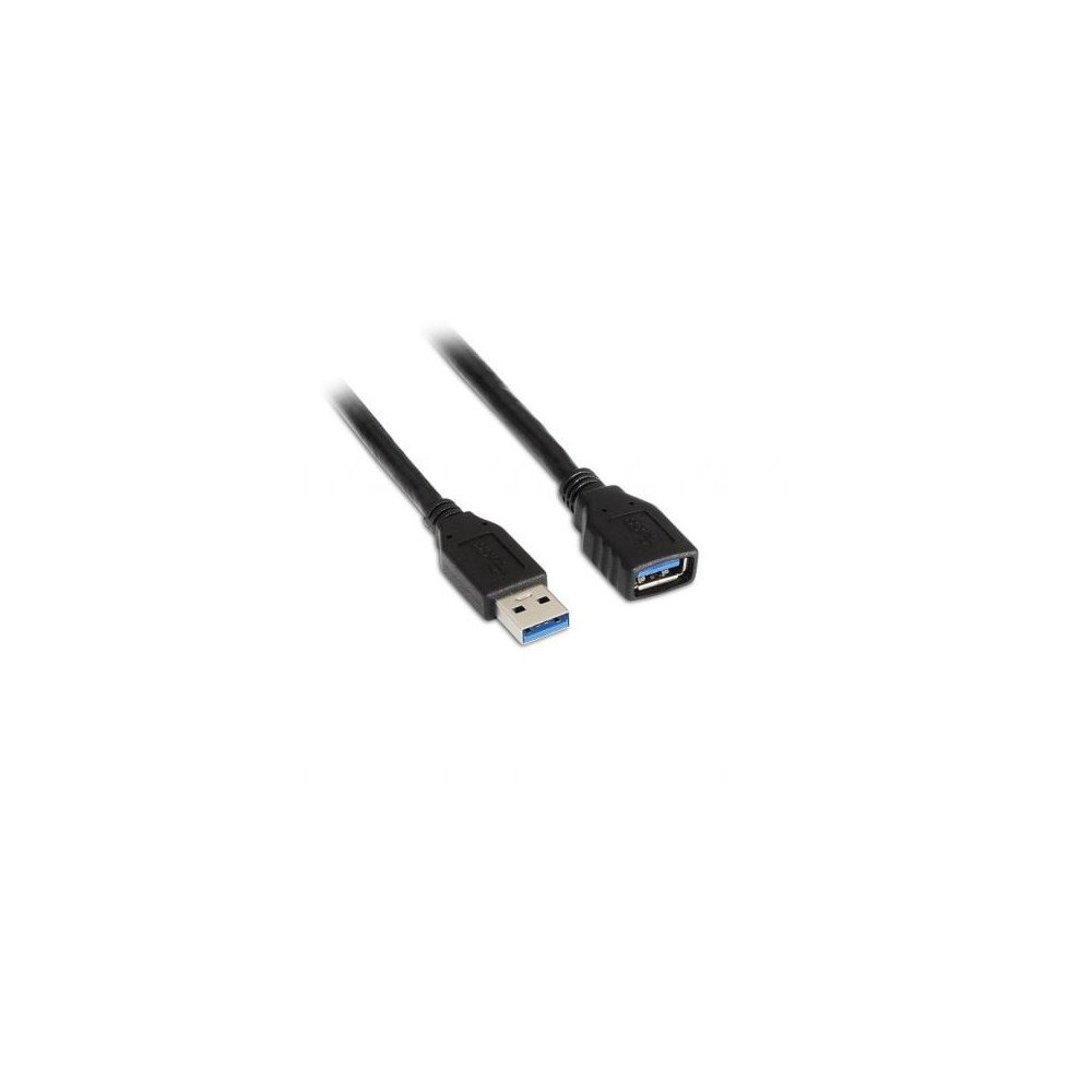 Cable Alargador USB 3.0 Aisens A105-0042/ USB Macho - USB Hembra/ Hasta 9W/ 625Mbps/ 2m/ Negro | USB