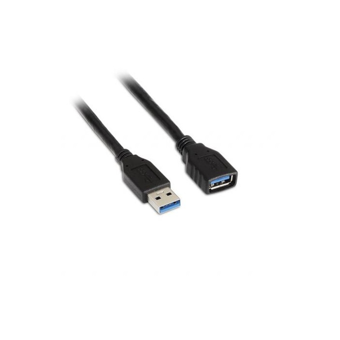 Cable Alargador USB 3.0 Aisens A105-0042/ USB Macho - USB Hembra/ Hasta 9W/ 625Mbps/ 2m/ Negro | USB