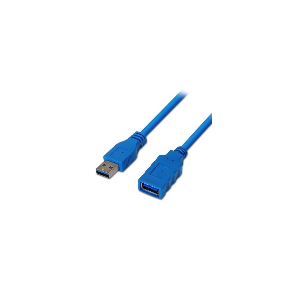 Cable Alargador USB 3.0 Aisens A105-0045/ USB Macho - USB Hembra/ Hasta 9W/ 625Mbps/ 1m / Azul | USB