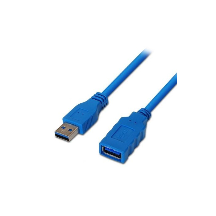 Cable Alargador USB 3.0 Aisens A105-0045/ USB Macho - USB Hembra/ Hasta 9W/ 625Mbps/ 1m / Azul | USB