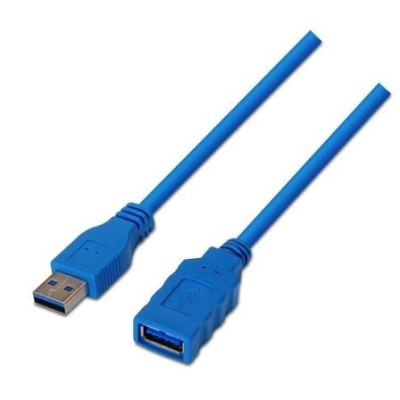 Cable Alargador USB 3.0 Aisens A105-0046/ USB Macho - USB Hembra/ Hasta 9W/ 625Mbps/ 2m/ Azul | USB