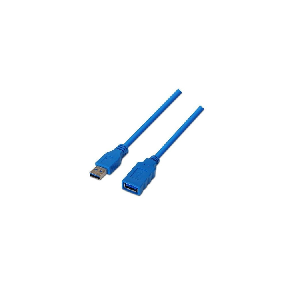 Cable Alargador USB 3.0 Aisens A105-0046/ USB Macho - USB Hembra/ Hasta 9W/ 625Mbps/ 2m/ Azul | USB
