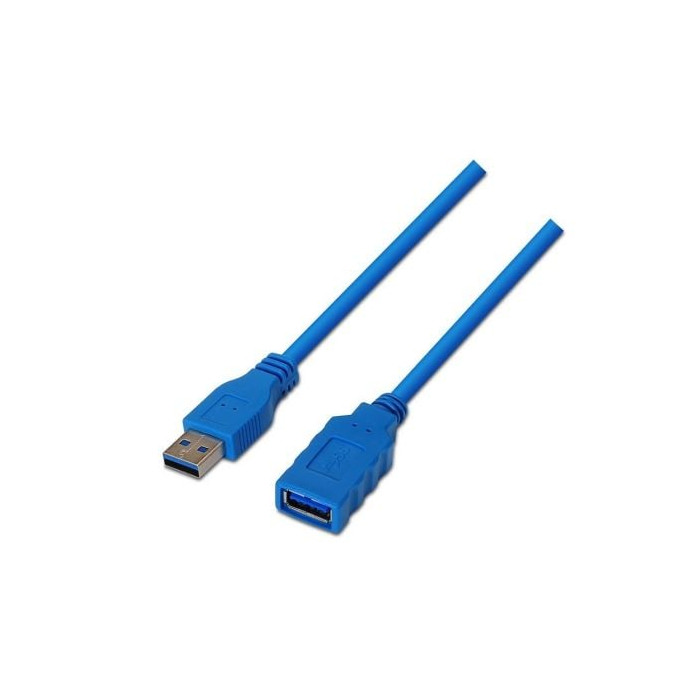 Cable Alargador USB 3.0 Aisens A105-0046/ USB Macho - USB Hembra/ Hasta 9W/ 625Mbps/ 2m/ Azul | USB