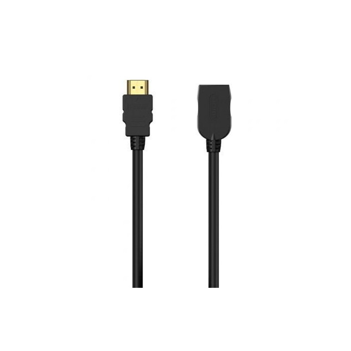 Cable Alargador HDMI Aisens A120-0546/ HDMI Macho - HDMI Hembra/ Hasta 10W/ 2250Mbps/ 3m/ Negro | HDMI