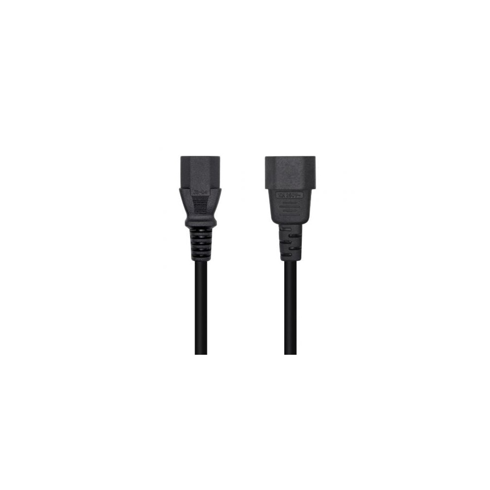 Cable Alimentación Aisens A132-0532/ IEC C13 Hembra - IEC C14 Macho/ 10m/ Negro | Alimentación