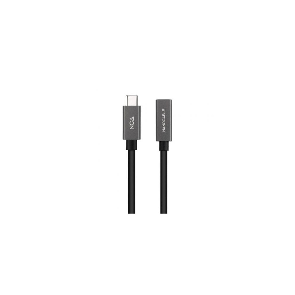 Cable Alargador USB 3.2 Nanocable 10.01.4401-L150/ USB Tipo-C Macho - USB Tipo-C Hembra/ 1.5m/ Negro | USB