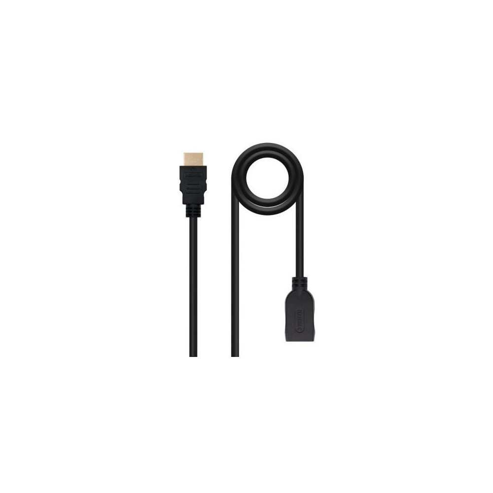Cable Alargador HDMI Nanocable 10.15.1013/ HDMI Macho - HDMI Hembra/ 3m/ Negro | HDMI