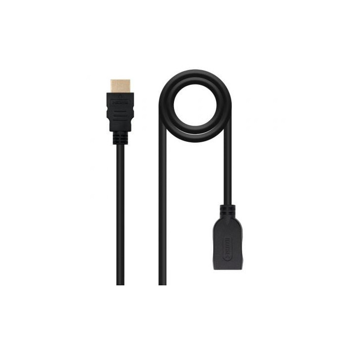 Cable Alargador HDMI Nanocable 10.15.1013/ HDMI Macho - HDMI Hembra/ 3m/ Negro | HDMI