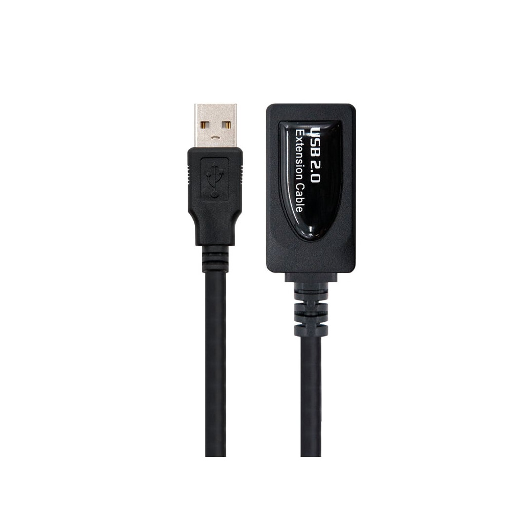 Cable Alargador USB 2.0 Nanocable 10.01.0211/ USB Macho - USB Hembra/ 5m/ Negro | USB