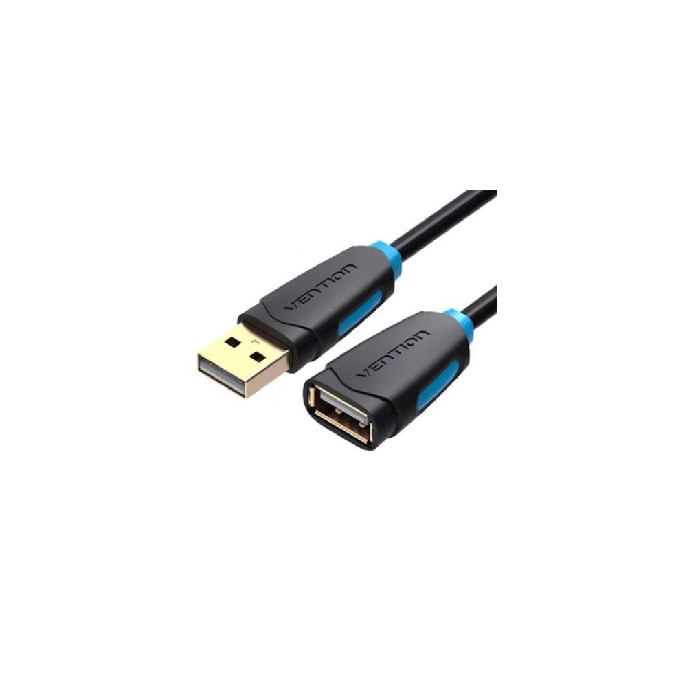 Cable Alargador USB 2.0 Vention CBCBI/ USB Macho - USB Hembra/ 3m/ Negro | USB