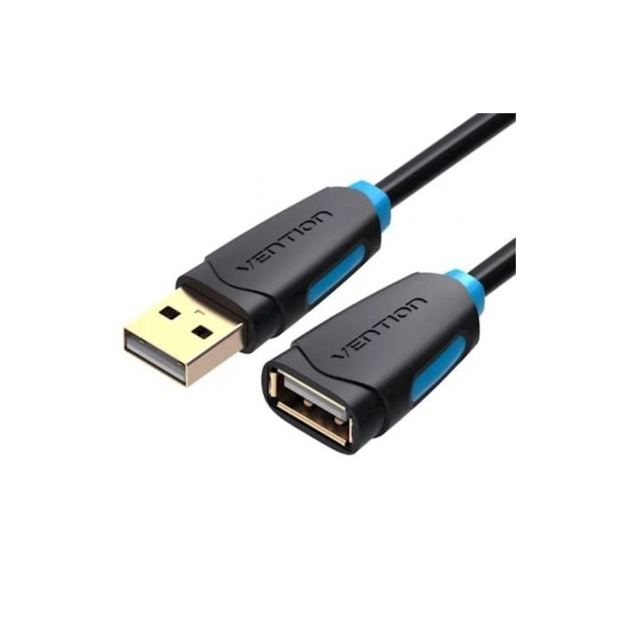 Cable Alargador USB 2.0 Vention CBCBI/ USB Macho - USB Hembra/ 3m/ Negro | USB