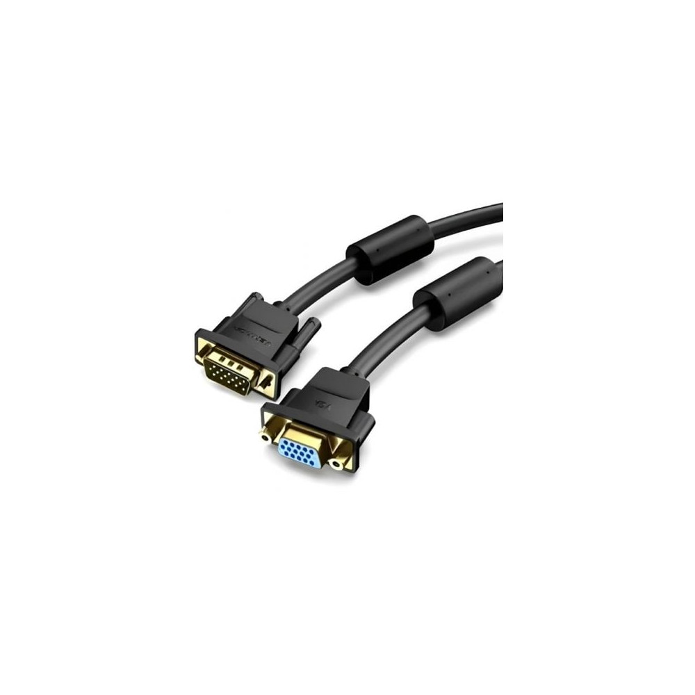 Cable Alargador SVGA Vention DAGBI/ VGA Macho - VGA Hembra/ 3m/ Negro | VGA/DVI