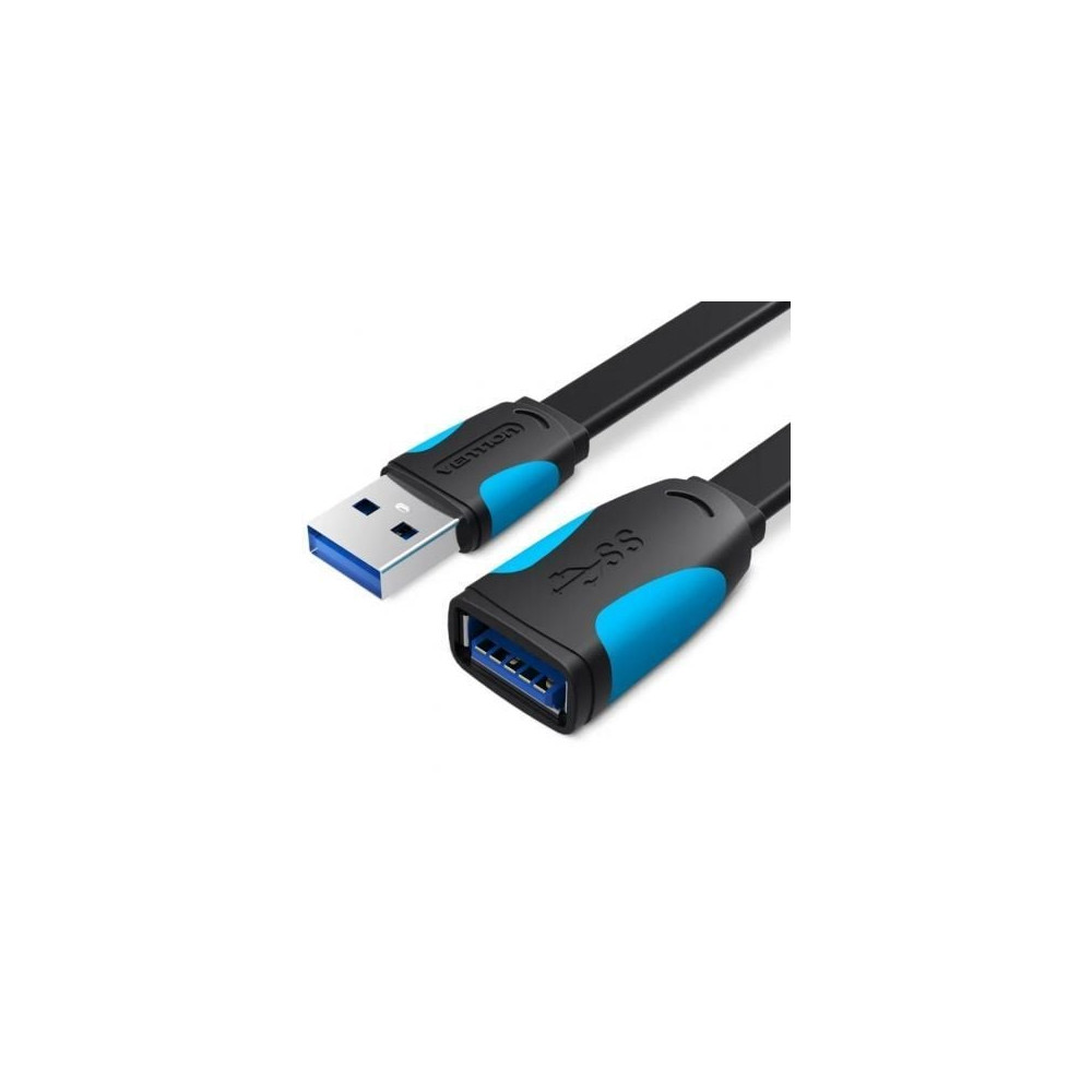 Cable Alargador USB 3.0 Vention VAS-A13-B150/ USB Macho - USB Hembra/ 5Gbps/ 1.5m/ Negro y Azul | USB