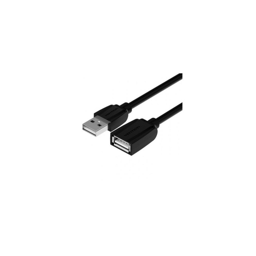 Cable Alargador USB 2.0 Vention VAS-A44-B200/ USB Macho - USB Hembra/ 480Mbps/ 2m/ Negro | USB