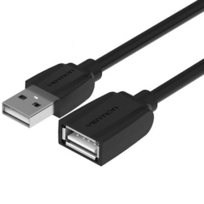 Cable Alargador USB 2.0 Vention VAS-A44-B500/ USB Macho - USB Hembra/ 5m/ Negro | USB