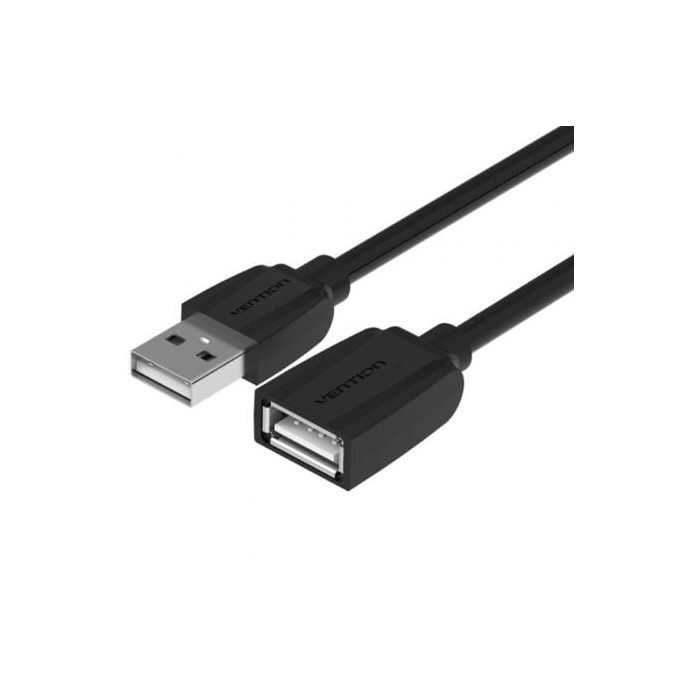 Cable Alargador USB 2.0 Vention VAS-A44-B500/ USB Macho - USB Hembra/ 5m/ Negro | USB