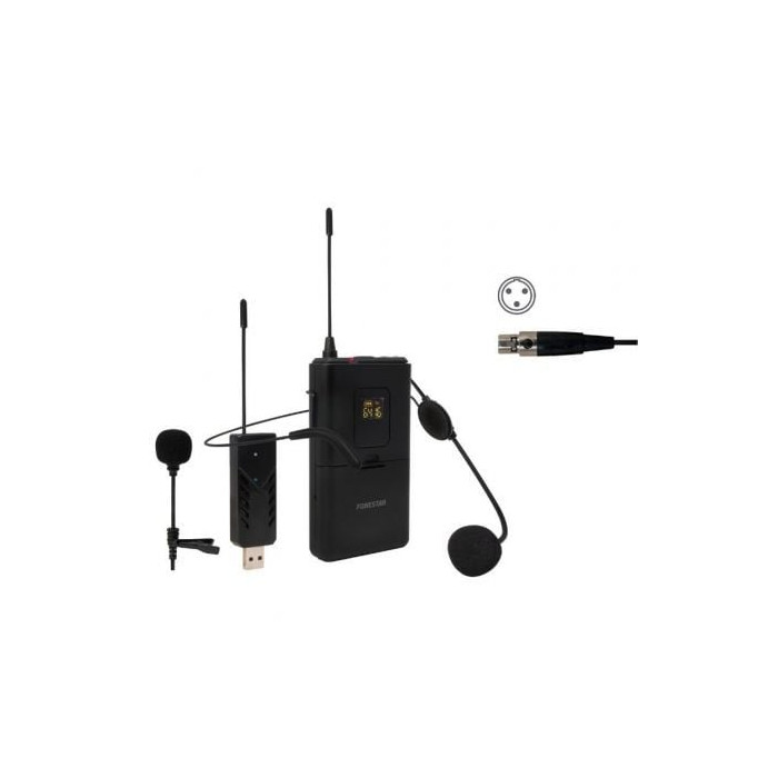 Micrófono de cabeza y solapa UHF Fonestar WI-MIC | Micrófonos
