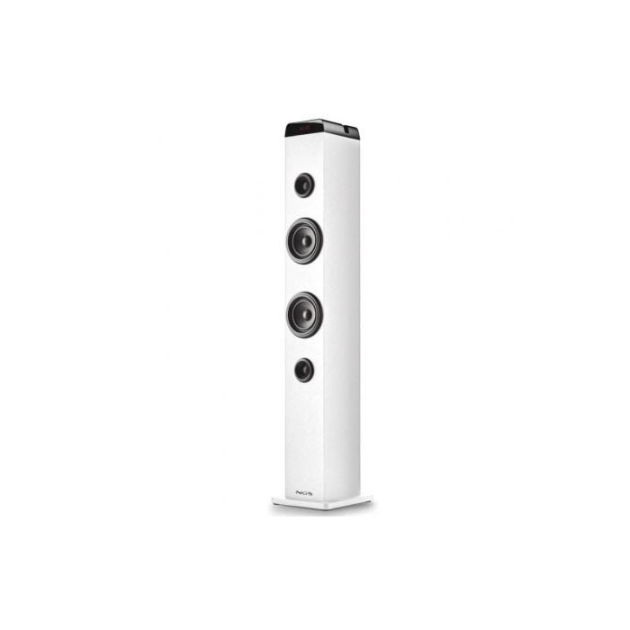 Torre de Sonido con Bluetooth NGS SKY CHARM PRO/ 80W/ 2.0/ Blanca | Altavoces