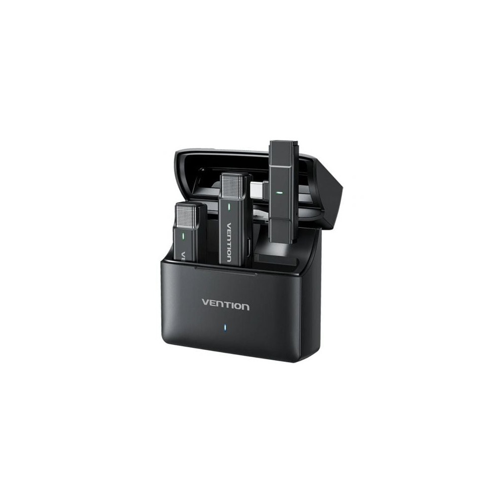 Micrófono Inalámbrico con Clip Vention NCAB0/ USB Tipo-C/ Incluye Receptor/ 2 unidades | Micrófonos