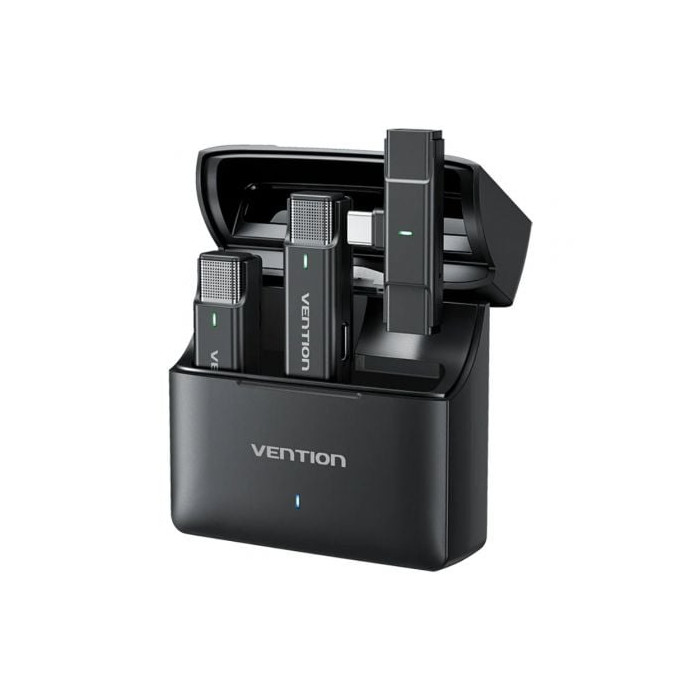 Micrófono Inalámbrico con Clip Vention NCAB0/ USB Tipo-C/ Incluye Receptor/ 2 unidades | Micrófonos