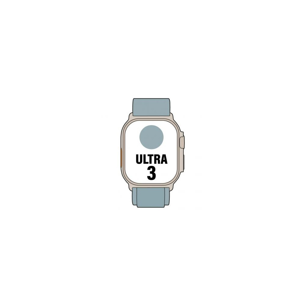 Apple Watch Ultra 3/ GPS/ Cellular/ 49mm/ Caja de Titanio Natural/ Correa Loop Alpine Azul Claro S | Apple Watch