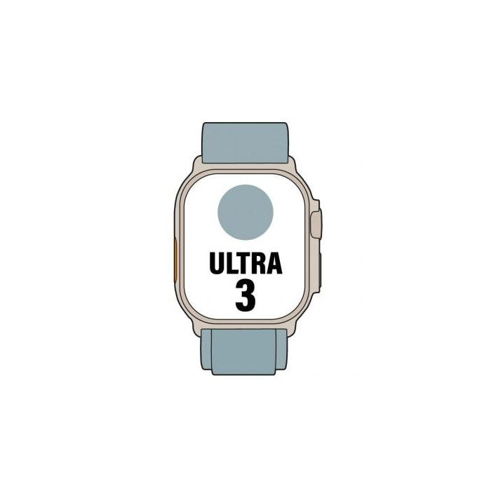 Apple Watch Ultra 3/ GPS/ Cellular/ 49mm/ Caja de Titanio Natural/ Correa Loop Alpine Azul Claro S | Apple Watch